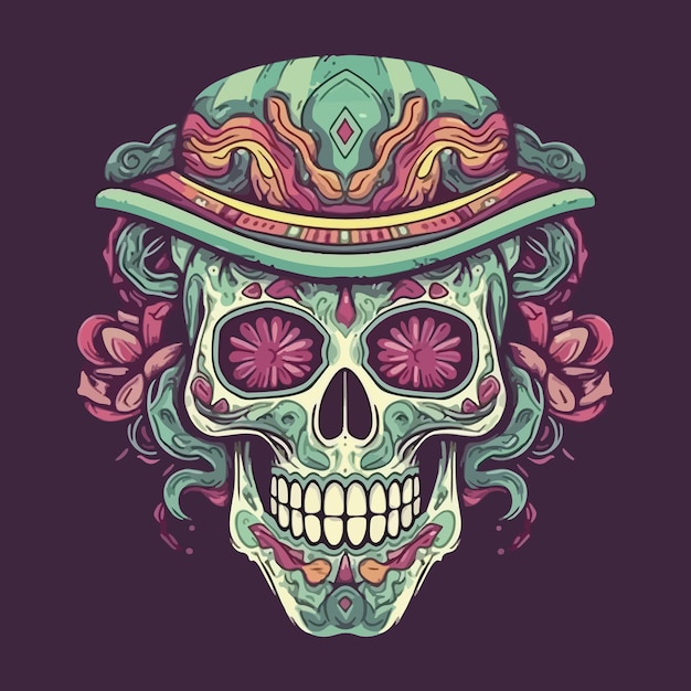 Crâne Cinco De Mayo Illustration Vectorielle