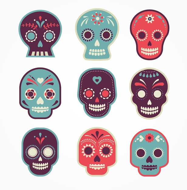 Crâne mis le jour des morts mexicain