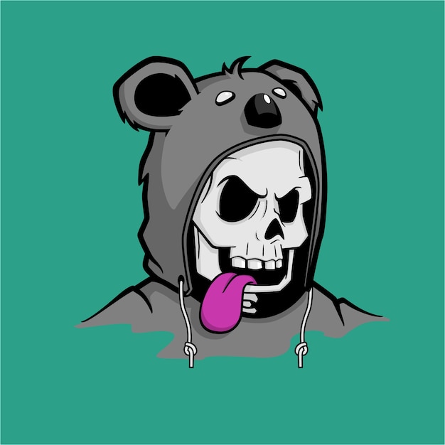 Crâne portant une veste pull Koala