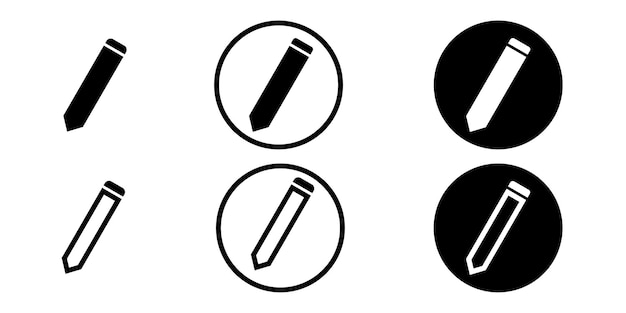 Crayon au design plat. Crayon de symbole pour le logo. Conception de sites Web ou d'applications.