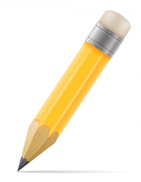 Crayon avec gomme pour dessiner une illustration vectorielle