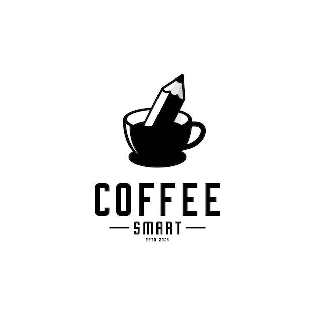 Un crayon vectoriel dans une tasse de café.