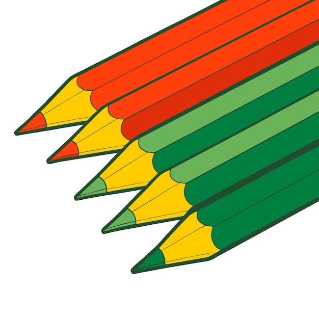 Les crayons colorés