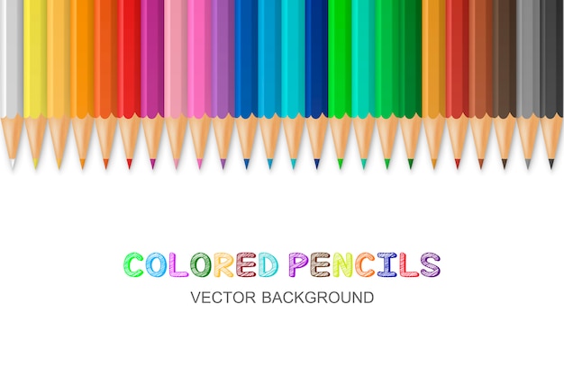 Crayons de couleur vecteur