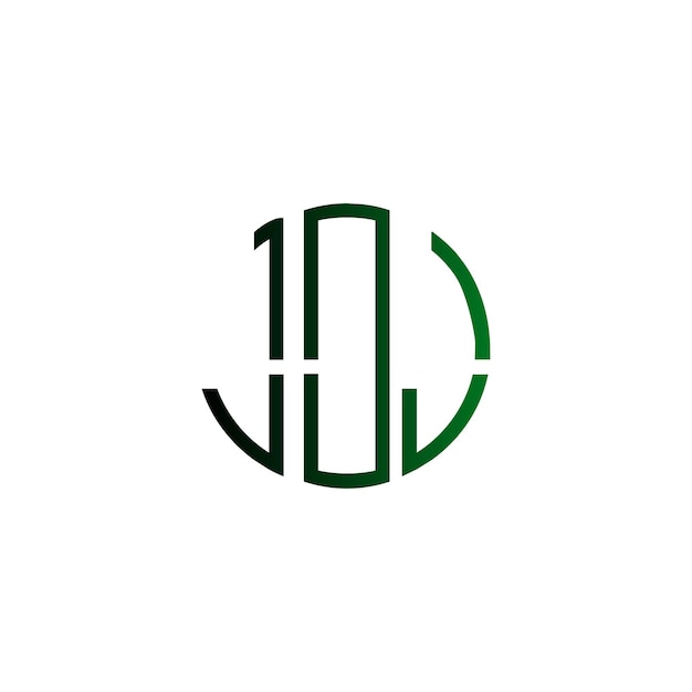 Créatif initial moderne minimaliste intemporel espace négatif design de logo monogramme