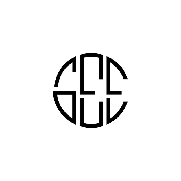 Créatif initial moderne minimaliste intemporel espace négatif design de logo monogramme