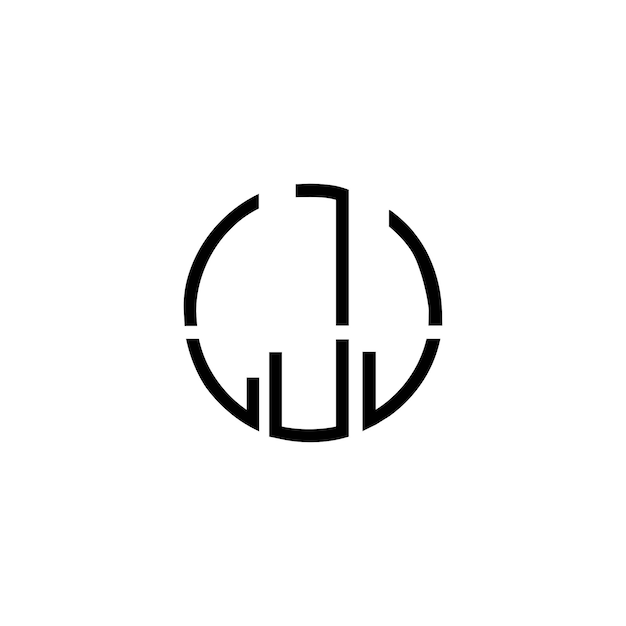 Créatif initial moderne minimaliste intemporel espace négatif design de logo monogramme