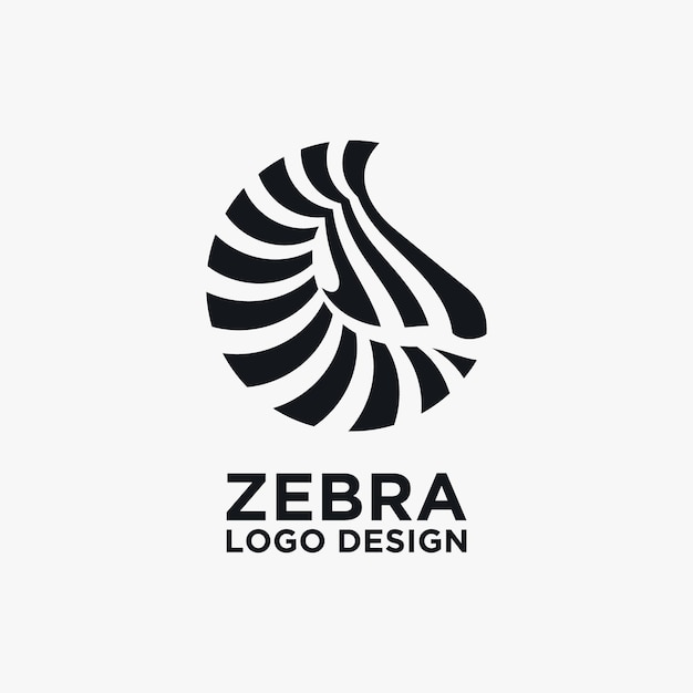 Création Abstraite De Logo De Zèbre En Forme De Cercle