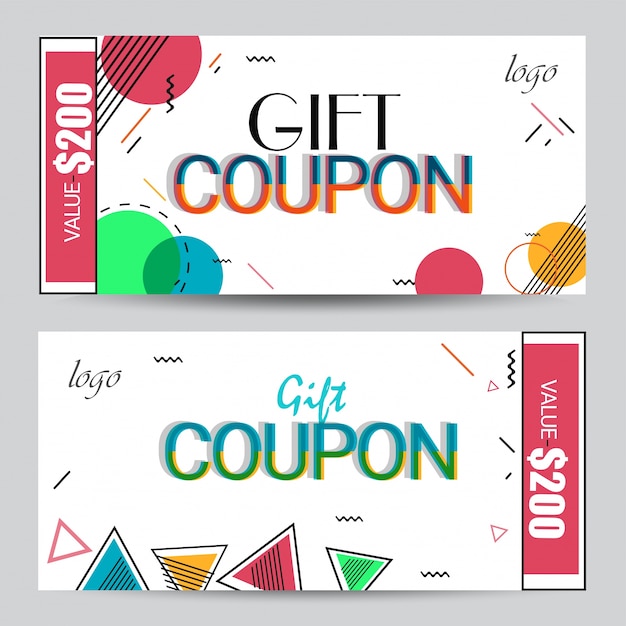 Création De Bons De Réduction, Carte-cadeau Ou Modèle De Coupon.