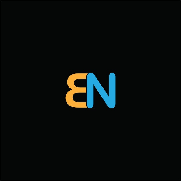 Création créative de logo de lettre BN avec graphique vectoriel Logo BN simple et moderne