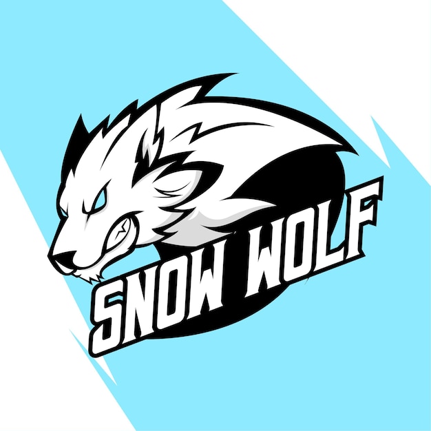 Vecteur création du logo de la mascotte wolf esport