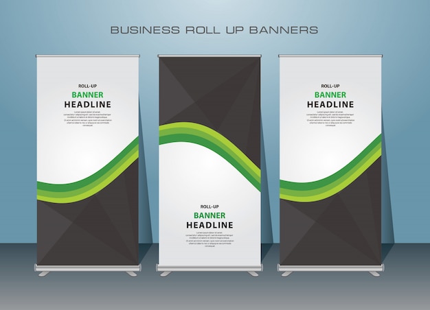 Création D'entreprise Roll Up Banner. Conception De Bannière Debout.