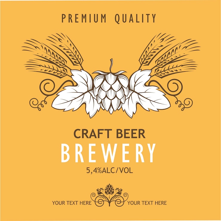 Vecteur création d'étiquettes de bière