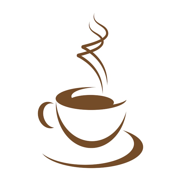 Vecteur création d'icône logo café