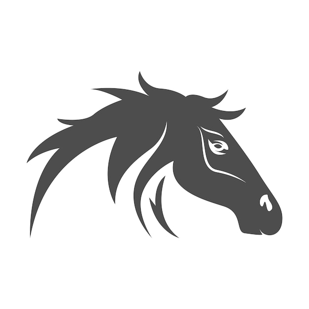 Création D'icône Logo Cheval