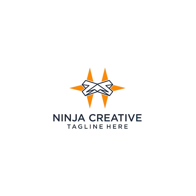 Création D'icône Logo Créatif Ninja