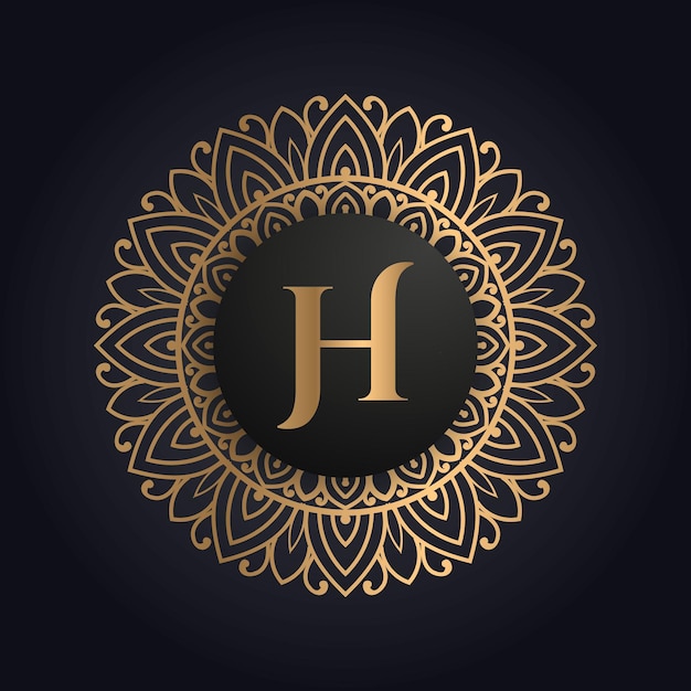 Création D'icône De Logo Lettre H Premium. Logotype De Bord De Gemme De Cadre De Bijoux De Luxe. Icône Beauté, Mode, Spa