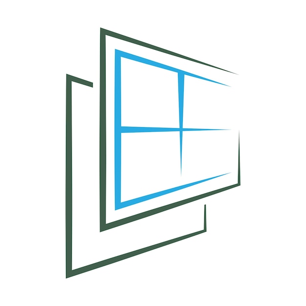 Vecteur création d'icône logo maison windows