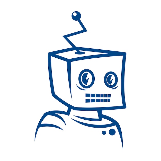 Création D'icône Logo Robot