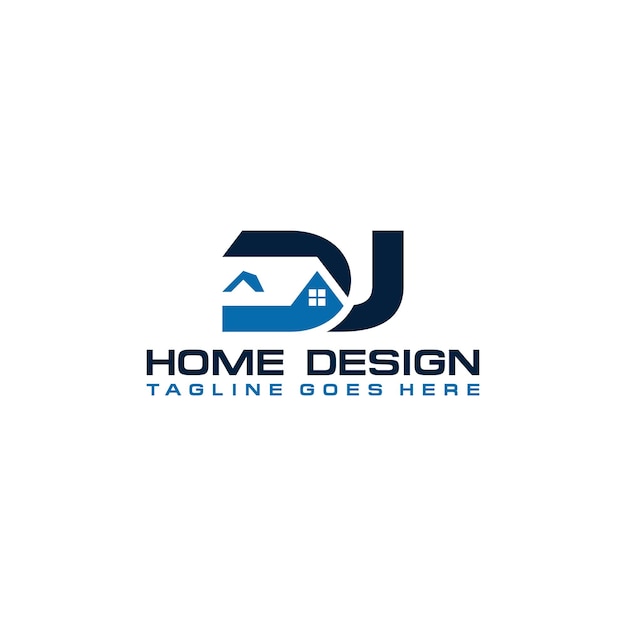 Création Initiale Du Logo Dj De La Maison Ou De L'immobilier