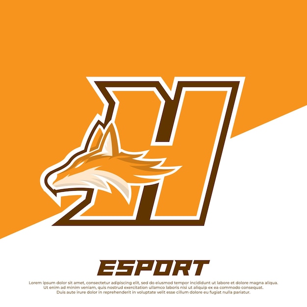 Création Initiale Du Logo De La Lettre H Loups Mascotte Création Du Logo Esport Cerberus Head Mascot Esport