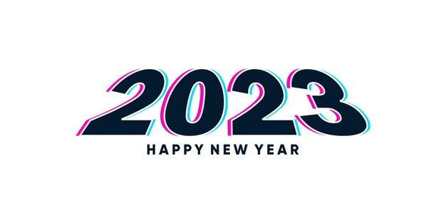 Création de logo 2023 avec effet de couleur néon