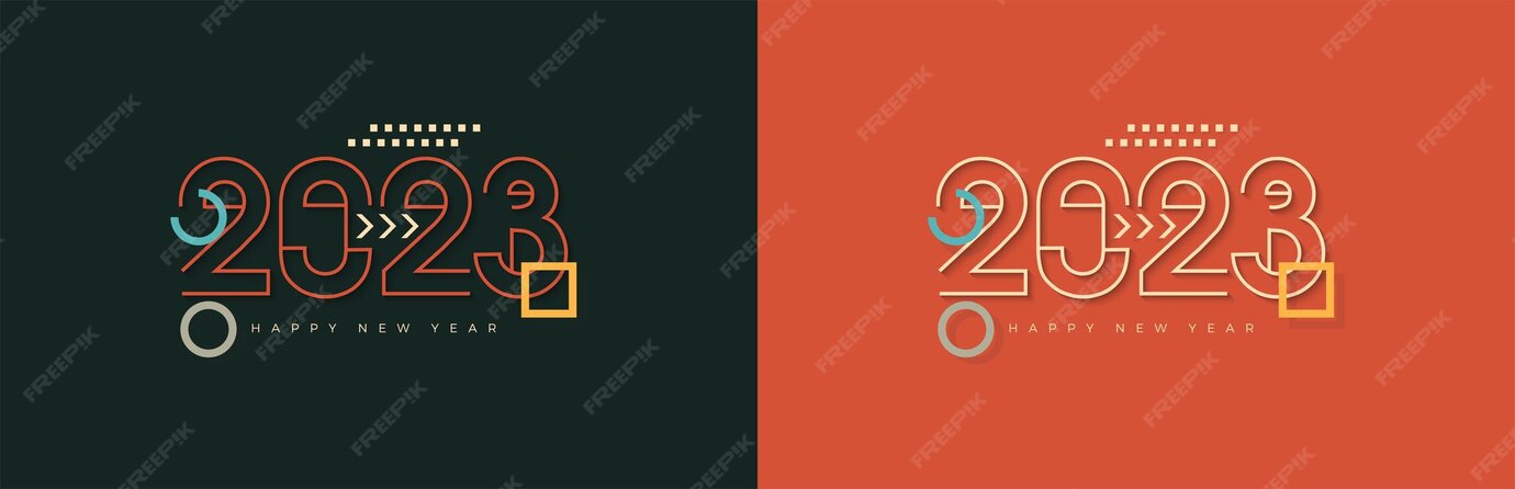 Création De Logo 2023 Avec Style D'art En Ligne Pour L'affiche Du