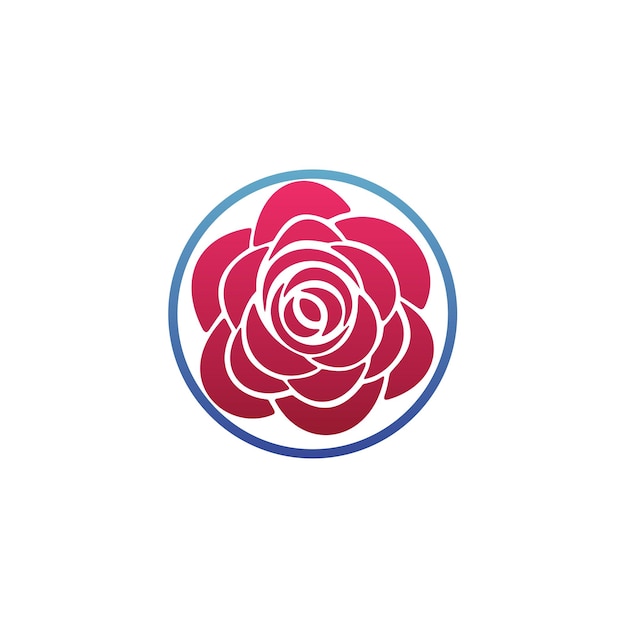 Vecteur création de logo abstrait rose