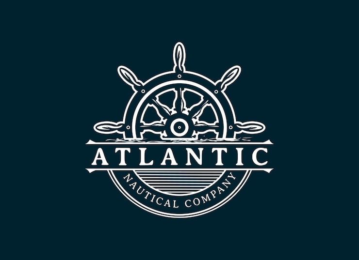 Vecteur création de logo d'aventure marine à voile nautique dans un style vintage