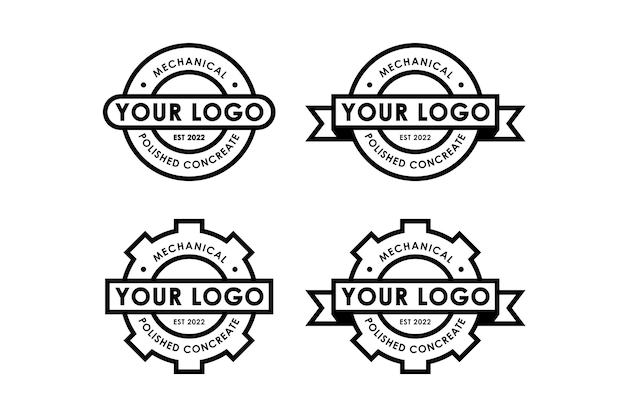 création de logo de badge moderne
