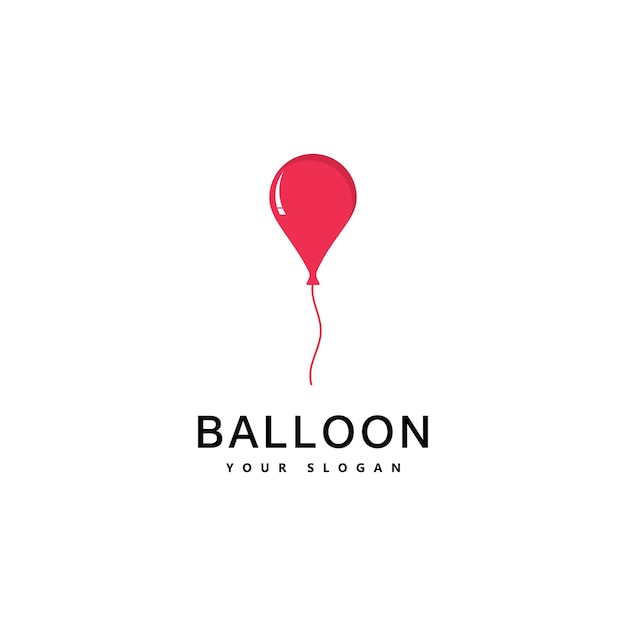 Création de logo de ballon. Concept de logo de bonheur. Symbole de ballon à air de célébration.