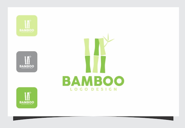 Vecteur création de logo en bambou