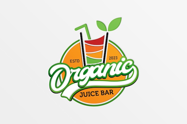 Création de logo de bar à jus biologique