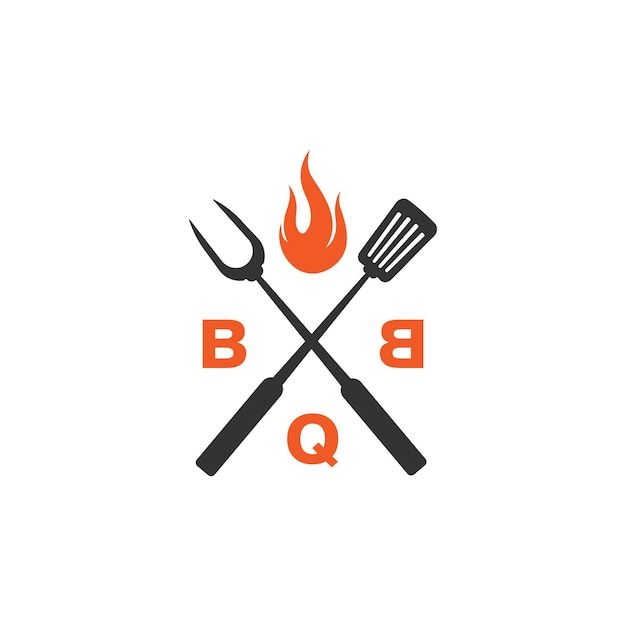 création de logo de barbecue simple
