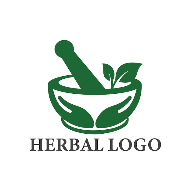 Création de logo à base de plantes Modèle d'illustration vectorielle