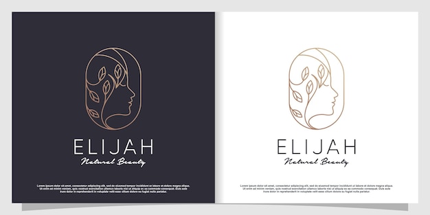 Création de logo beauté femme avec un concept unique moderne