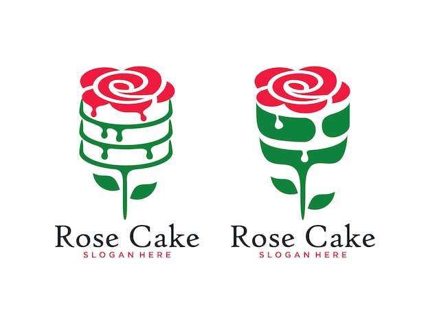 Création De Logo Beauté Gâteau Rose Nature Feuille