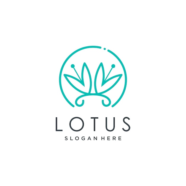 Vecteur création de logo de beauté lotus avec concept créatif