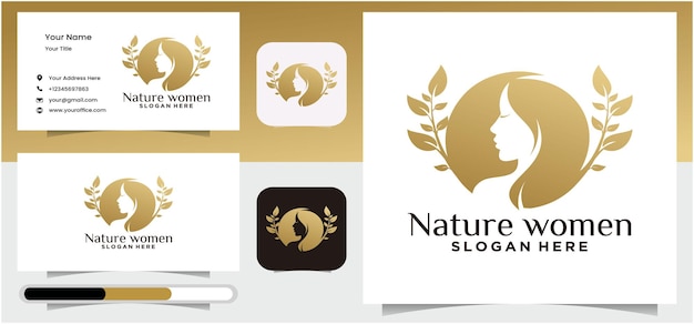 Création De Logo De Beauté Pure Avec Concept Naturel De Logo De Beauté Pure Art Feuille