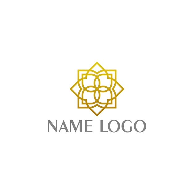 Création De Logo De Bijoux De Mandala Artistique Avec Logo De Conception D'ornement De Fleurs
