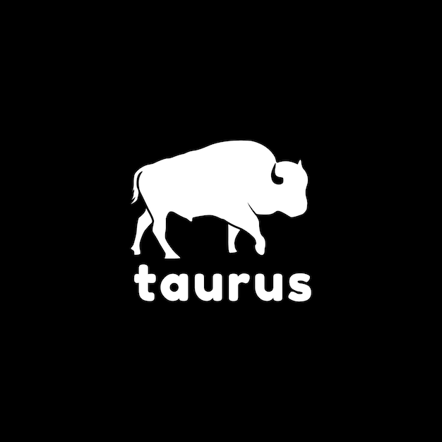 Création De Logo Bull Buffalo Horn Taurus Bighorn Ram Silhouette