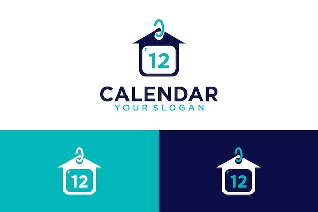 Création De Logo De Calendrier Avec Maison