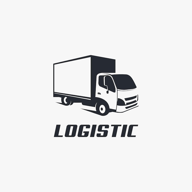 Création De Logo De Camion De Boîte Logistique