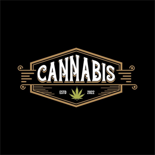 Création De Logo De Cannabis Vintage