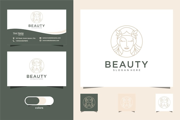 Création De Logo Et Carte De Visite Pour Le Salon De Coiffure Femme Beauté