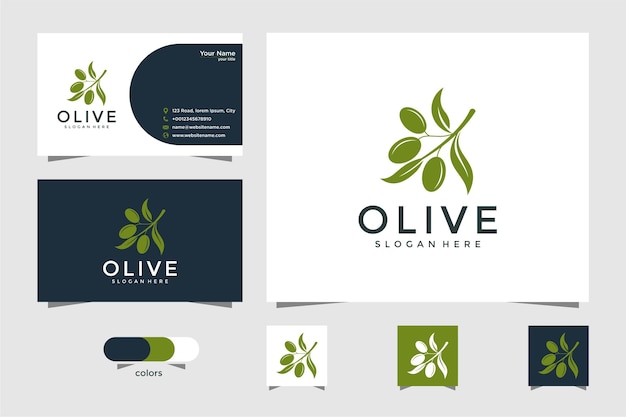 Création De Logo Et Carte De Visite Vert Olive