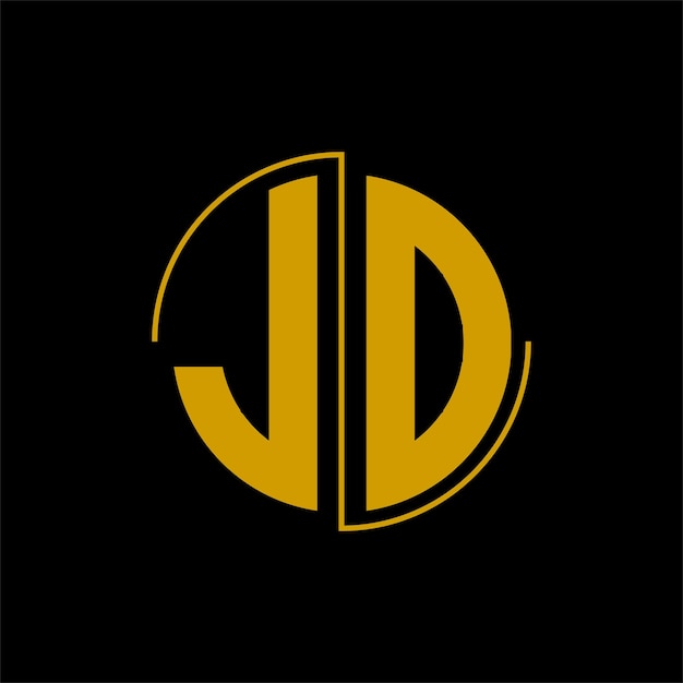 Création de logo cercle lettre 'JD'