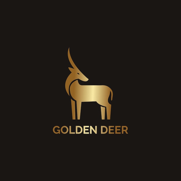 Création de logo de cerf d'or