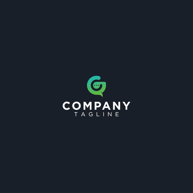 Création de logo de chat de consultation de message lettre G