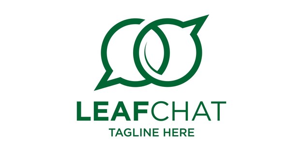 Création De Logo Chat Créatif Et Illustration De Feuille